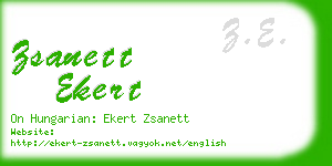 zsanett ekert business card